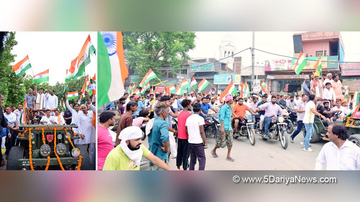 Mahipal Dhanda, Haryana, Bharatiya Janata Party, BJP, BJP Haryana, Panipat, Har Ghar Tiranga Yatra