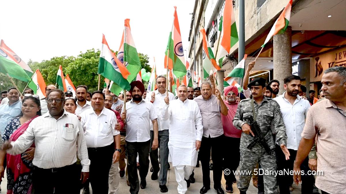 Sanjay Tondon, Jatinder Pal Malhotra, Saudan Singh, Satnam Singh Sandhu, BJP Chandigarh, Bharatiya Janata Party, BJP, Har Ghar Tiranga