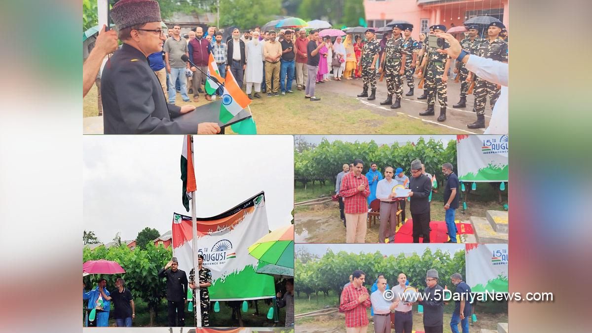 Ajaz Ahmad Bhat, Director Sericulture J&K, Kashmir, Jammu And Kashmir, Jammu & Kashmir, Independence Day, 15 August, 78th Independence Day, Independence Day of India, Tringa, Har Ghar Tringa