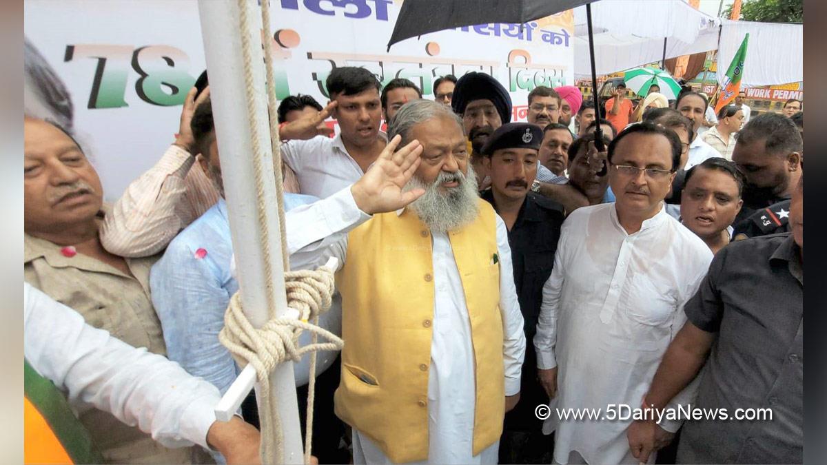 Anil Vij, Haryana, Ambala, Bharatiya Janata Party, BJP, BJP Haryana, Independence Day, 15 August, 78th Independence Day, Independence Day of India, Tringa, Har Ghar Tringa