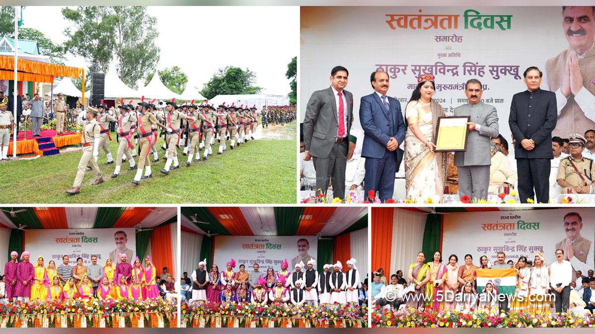 Sukhvinder Singh Sukhu, Himachal Pradesh, Himachal, Congress, Indian National Congress, Himachal Congress, Shimla, Chief Minister of Himachal Pradesh,Prabodh Saxena,Chief Secretary, Independence Day, 15 August, 78th Independence Day, Independence Day of India, Tringa, Har Ghar Tringa