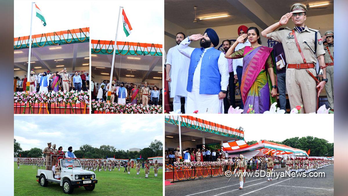 Harjot Singh Bains, AAP, Aam Aadmi Party, Aam Aadmi Party Punjab, AAP Punjab, Government of Punjab, Punjab Government, Aashika Jain, DC Mohali, Deputy Commissioner Mohali, S.A.S. Nagar, S.A.S. Nagar Mohali, Mohali, Sahibzada Ajit Singh Nagar, Independence Day, 15 August, 78th Independence Day, Independence Day of India, Tringa, Har Ghar Tringa