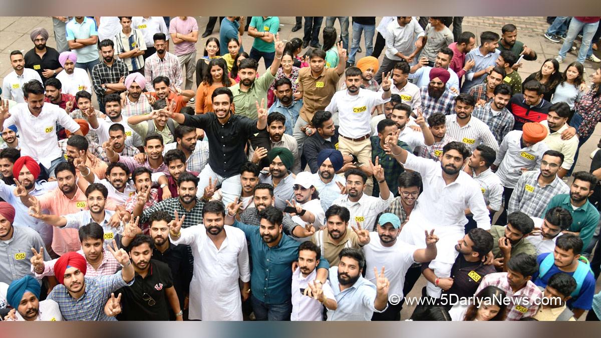 Prince Chaudhary, AAP, Aam Aadmi Party, AAP Punjab, Aam Aadmi Party Punjab, Chhatra Yuva Sangharsh Samiti, CYSS, PU Election, PU Student Council Elections