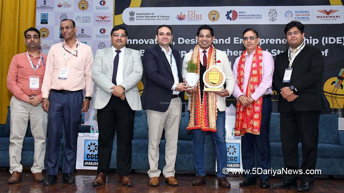 CGC Jhanjeri, Chandigarh Group Of Colleges, Satnam Singh Sandhu, Rashpal Singh Dhaliwal, Jhanjeri, CGC Jhanjeri Campus, Department of School Education and Literacy, DoSEL, All India Council for Technical Education, AICTE, Dr. Surender Singh Dahiya, Director of SCERT Chandigarh, Dr. Munish Jindal, Founder & CEO of HoverRobotix, Dr. Sajjan Singh, Dr. Vinay Goel