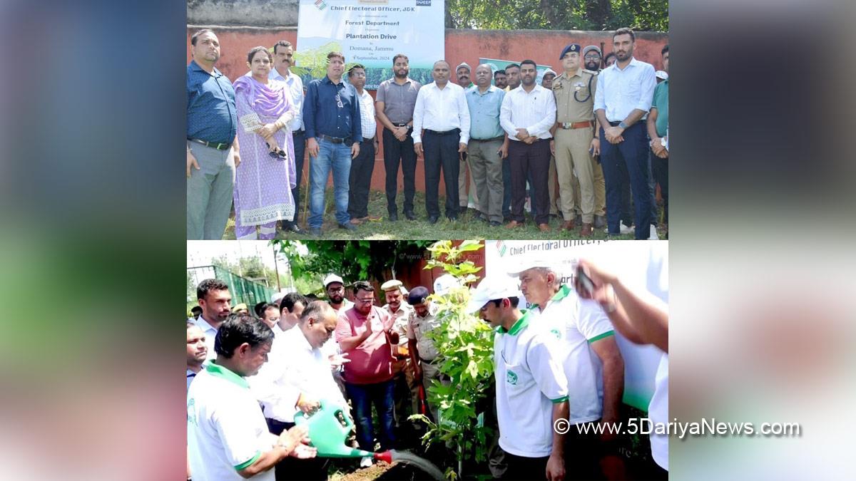 Pandurang K Pole, Sachin Kumar Vaishay, Sachin Kumar Vaishya, Jammu, Deputy Commissioner Jammu, Kashmir, Jammu And Kashmir, Jammu & Kashmir, District Administration Jammu, Tree Plantation, Forest Plantation, Plantation forestry, Tree Planting, Tree Plantation Drive, Plants Sapling, Tree Plantation Drive 2024