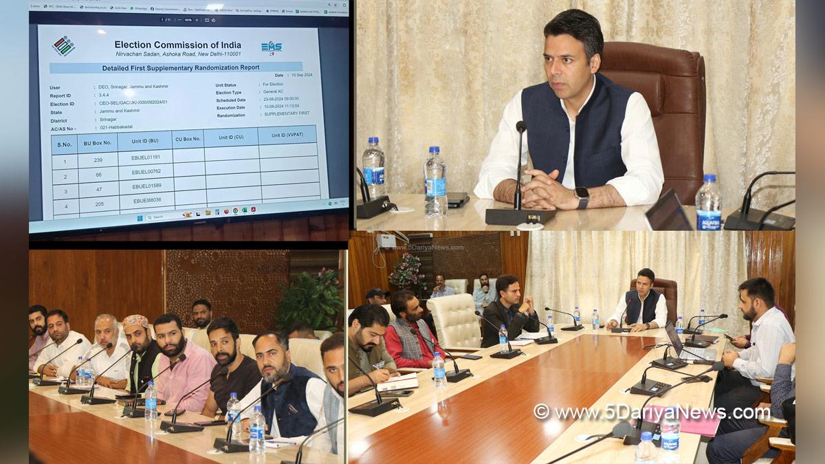 Dr. Bilal Mohi-Ud-Din Bhat, Srinagar, Deputy Commissioner Srinagar, Kashmir, Jammu And Kashmir, Jammu & Kashmir, District Administration Srinagar, J&K Assembly Elections 2024