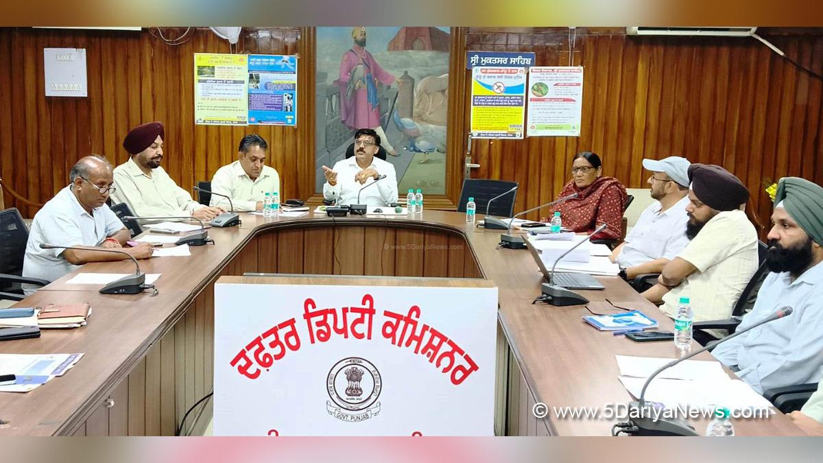 Rajesh Tripathi, DC Sri Mukatsar Sahib, Sri Mukatsar Sahib, Deputy Commissioner Sri Mukatsar Sahib, Dr. Sanjeev Kumar