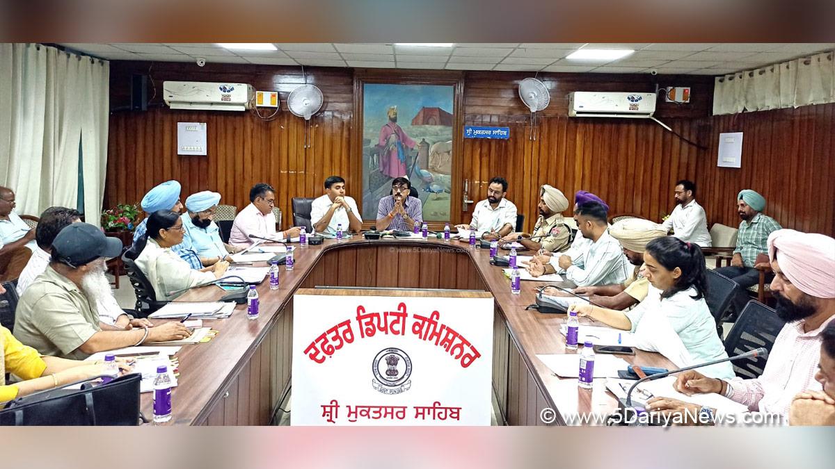 Rajesh Tripathi, DC Sri Mukatsar Sahib, Sri Mukatsar Sahib, Deputy Commissioner Sri Mukatsar Sahib, Dr. Sanjeev Kumar