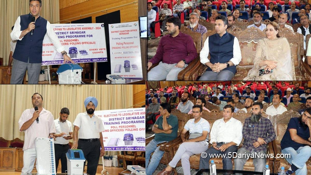 Dr. Bilal Mohi-Ud-Din Bhat, Srinagar, Deputy Commissioner Srinagar, Kashmir, Jammu And Kashmir, Jammu & Kashmir, District Administration Srinagar, J&K Assembly Elections 2024