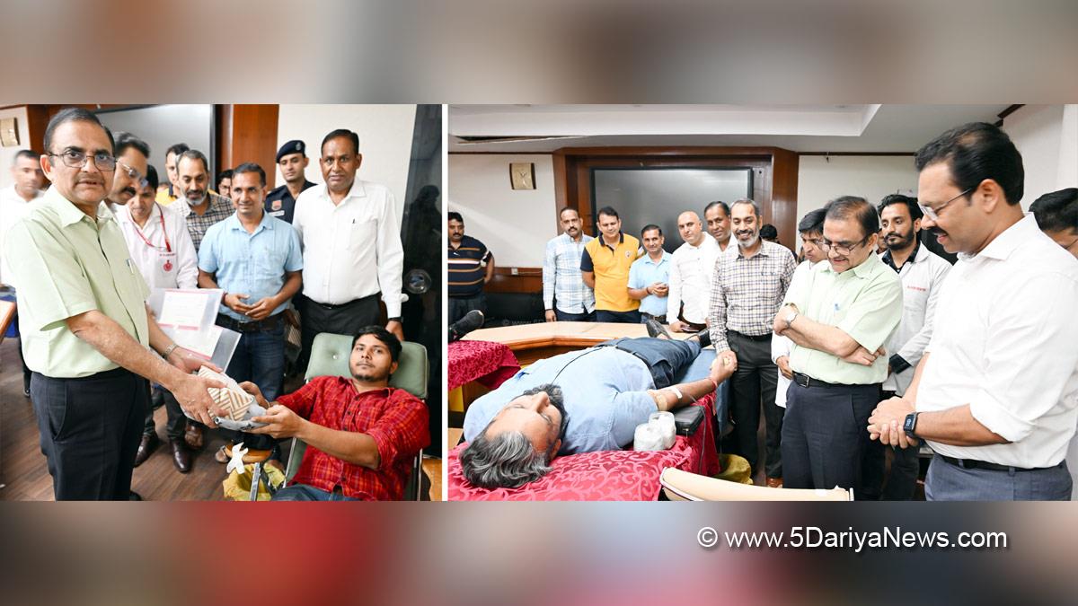 TVSN Prasad, Chief Secretary Haryana, Haryana, Blood Camp, Blood Donation Camp