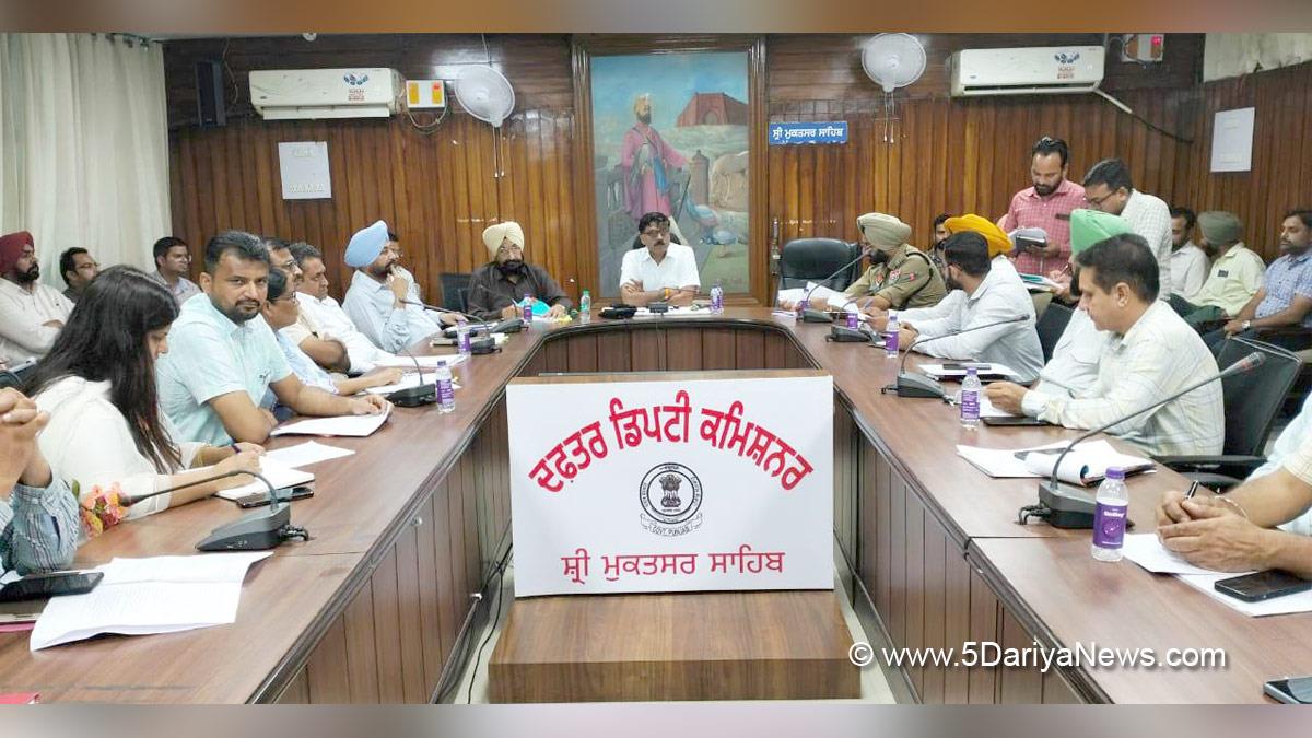 Rajesh Tripathi, DC Sri Mukatsar Sahib, Sri Mukatsar Sahib, Deputy Commissioner Sri Mukatsar Sahib, Sanjeev Kumar