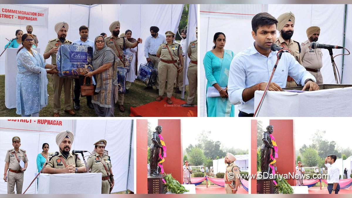 Himanshu Jain, DC Ropar, Deputy Commissioner Ropar, Rupnagar, Ropar, Police Commemoration Day, Punjab Police, Police, Rupnagar Police,Rupnagar