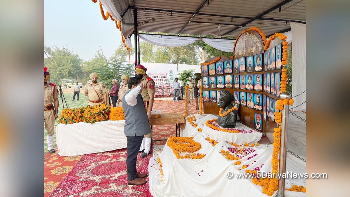 Vishesh Sarangal, DC Moga, Deputy Commissioner Moga, Moga, 65th Police Commemoration Day, Police Commemoration Day, National Police Commemoration Day, Police, Punjab Police