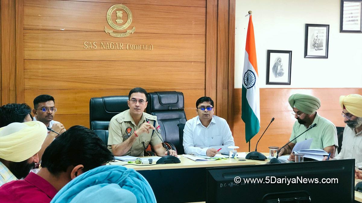 Punjab Admin, Deepak Pareek, District Road Safety Committee Meeting, S.A.S. Nagar, S.A.S. Nagar Mohali, Mohali, Sahibzada Ajit Singh Nagar