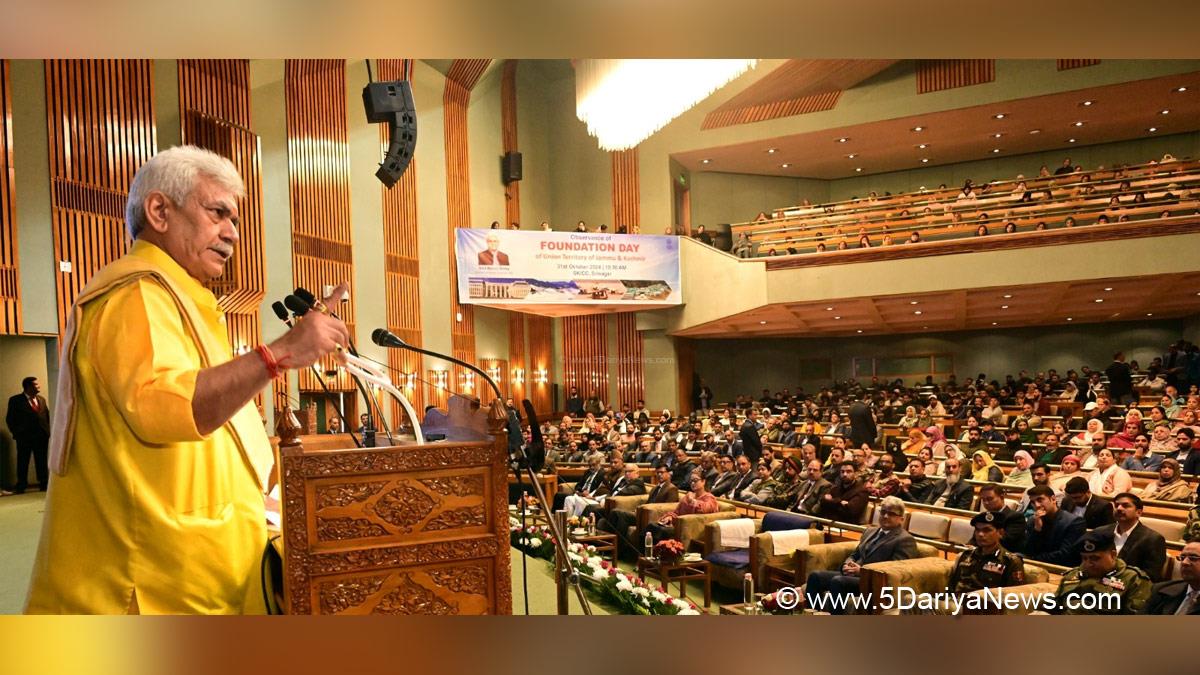 Manoj Sinha, Lieutenant Governor J&K, Raj Bhavan, Jammu, Srinagar, Kashmir, Jammu And Kashmir, Jammu & Kashmir, Rashtriya Ekta Diwas, Sardar Vallabhbhai Patel, Unity Pledge