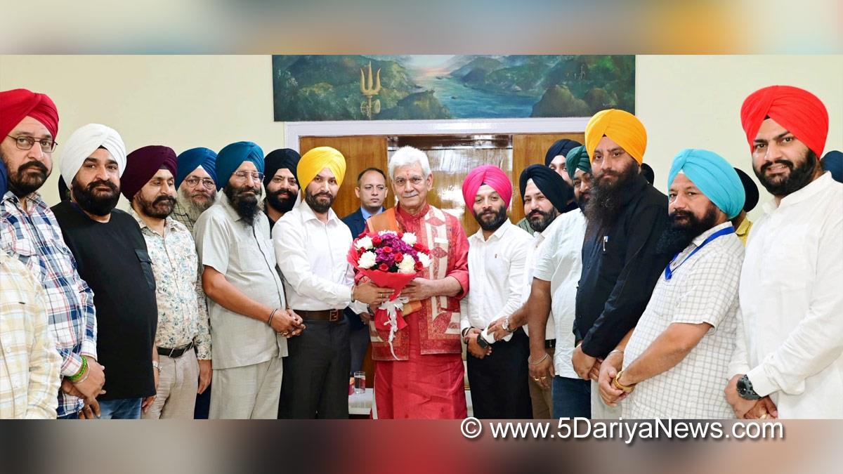 Manoj Sinha, Lieutenant Governor J&K, Raj Bhavan, Jammu, Srinagar, Kashmir, Jammu And Kashmir, Jammu & Kashmir, Sikh Coordination Committee Jammu Kashmir