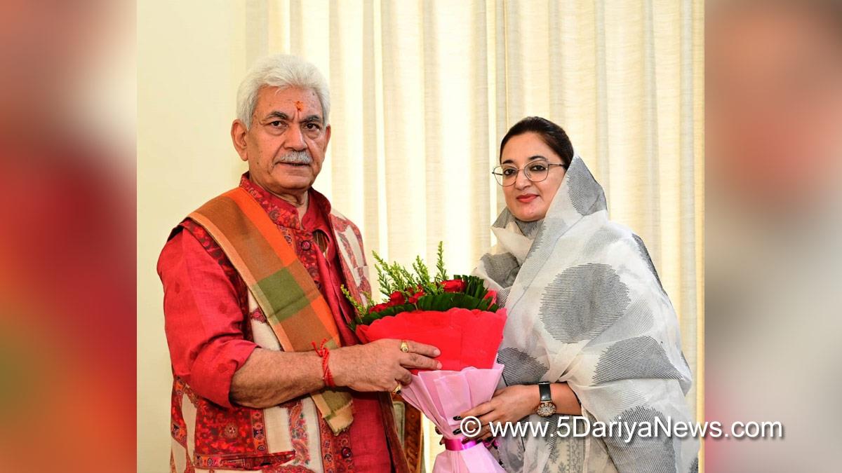 Manoj Sinha, Lieutenant Governor J&K, Raj Bhavan, Jammu, Srinagar, Kashmir, Jammu And Kashmir, Jagmeet Kour Bali