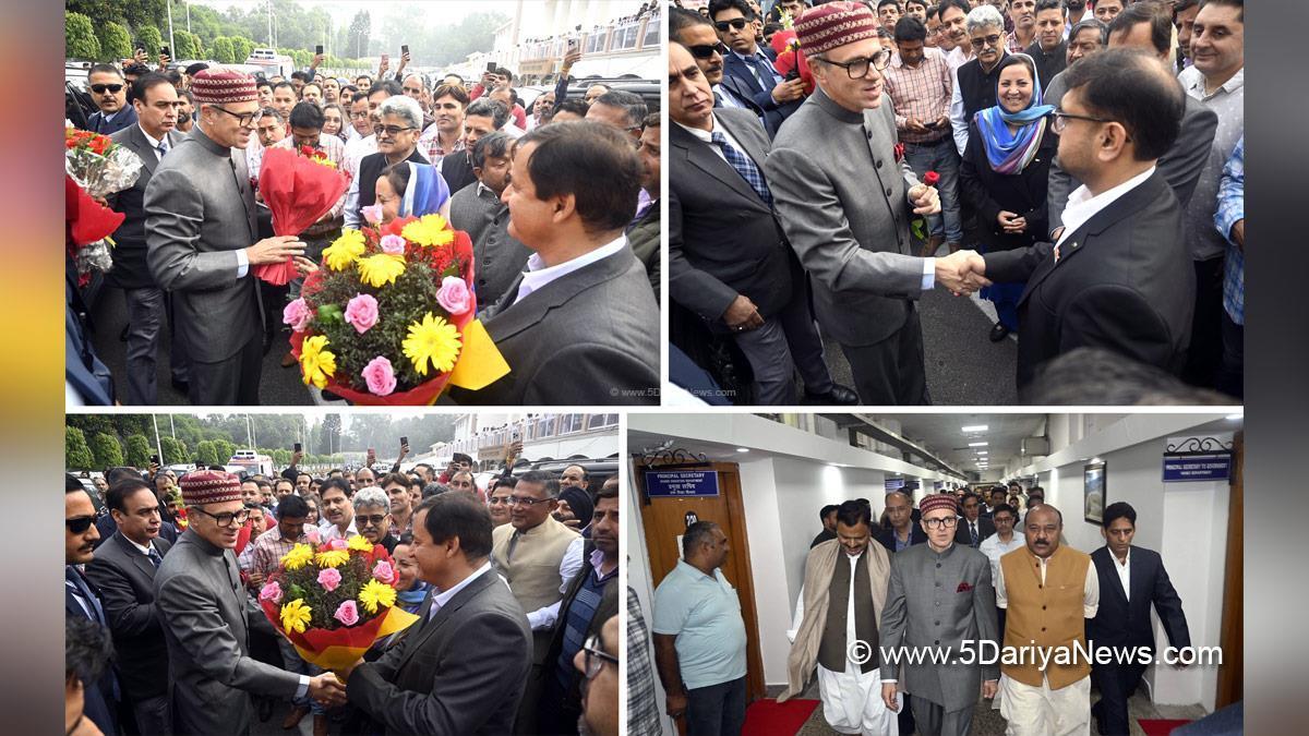 Omar Abdullah, Chief Minister of J&K, Jammu and Kashmir National Conference, National Conference, Srinagar, Kashmir, Jammu And Kashmir, Jammu & Kashmir, Civil Secretariat Jammu, Surinder Kumar Choudhary, Sakeena Masood, Javed Ahmad Rana, Javid Ahmad Dar, Satish Sharma, Atal Dulloo, Chief Secretary