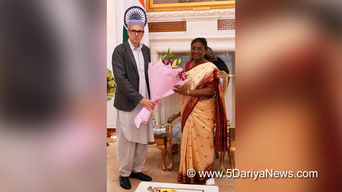 Omar Abdullah, Chief Minister of J&K, Jammu and Kashmir National Conference, National Conference, Srinagar, Kashmir, Jammu And Kashmir, Jammu & Kashmir, Droupadi Murmu, President of India, President, Indian President, Rashtrapati