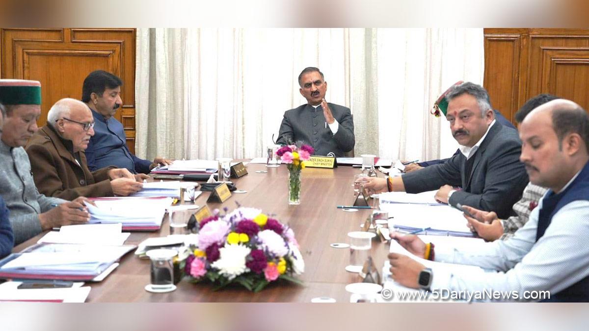 Sukhvinder Singh Sukhu, Himachal Pradesh, Himachal, Congress, Indian National Congress, Himachal Congress, Shimla, Chief Minister of Himachal Pradesh, Cabinet Decisions Himachal
