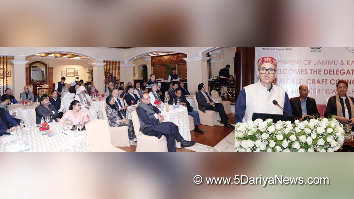 Omar Abdullah, Chief Minister of J&K, Jammu and Kashmir National Conference, National Conference, Srinagar, Kashmir, Jammu And Kashmir, Jammu & Kashmir, World Craft Council, WCC, New Delhi