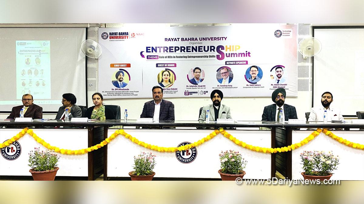 Rayat Bahra University, Rayat Bahra Group of Institutions, RBGI, Gurvinder Singh Bahra, Technology Business Incubator, TBI, Technology Entrepreneurship Summit, Technology Entrepreneurship Summit 2024