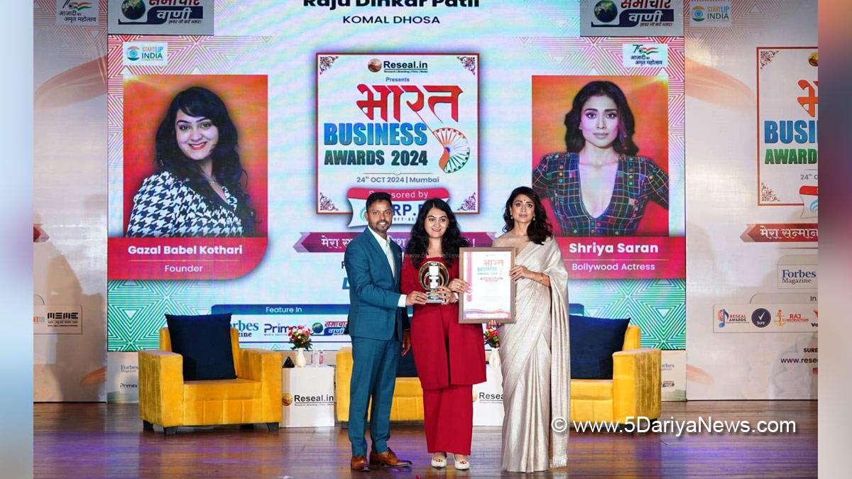 Gazal Babel Kothari, Leafoberryy, Bharat Business Awards,Mumbai
