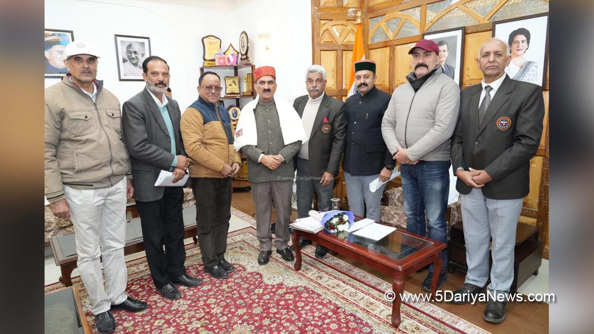 Sukhvinder Singh Sukhu, Himachal Pradesh, Himachal, Congress, Indian National Congress, Himachal Congress, Shimla, Chief Minister of Himachal Pradesh, imachal Pradesh State Masters Games Association, Vinod Kumar
