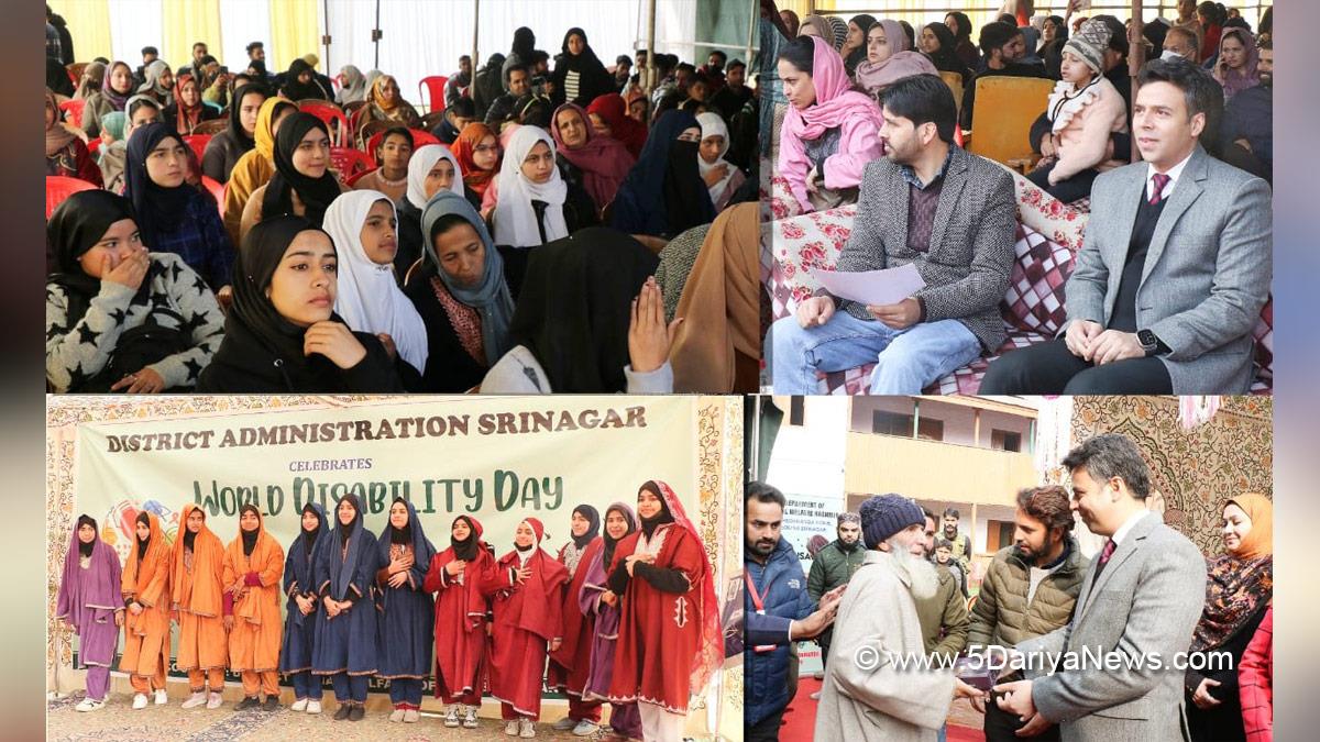Dr. Bilal Mohi-Ud-Din Bhat, Srinagar, Deputy Commissioner Srinagar, Kashmir, Jammu And Kashmir, Jammu & Kashmir, District Administration Srinagar, International Day of Persons with Disabilities