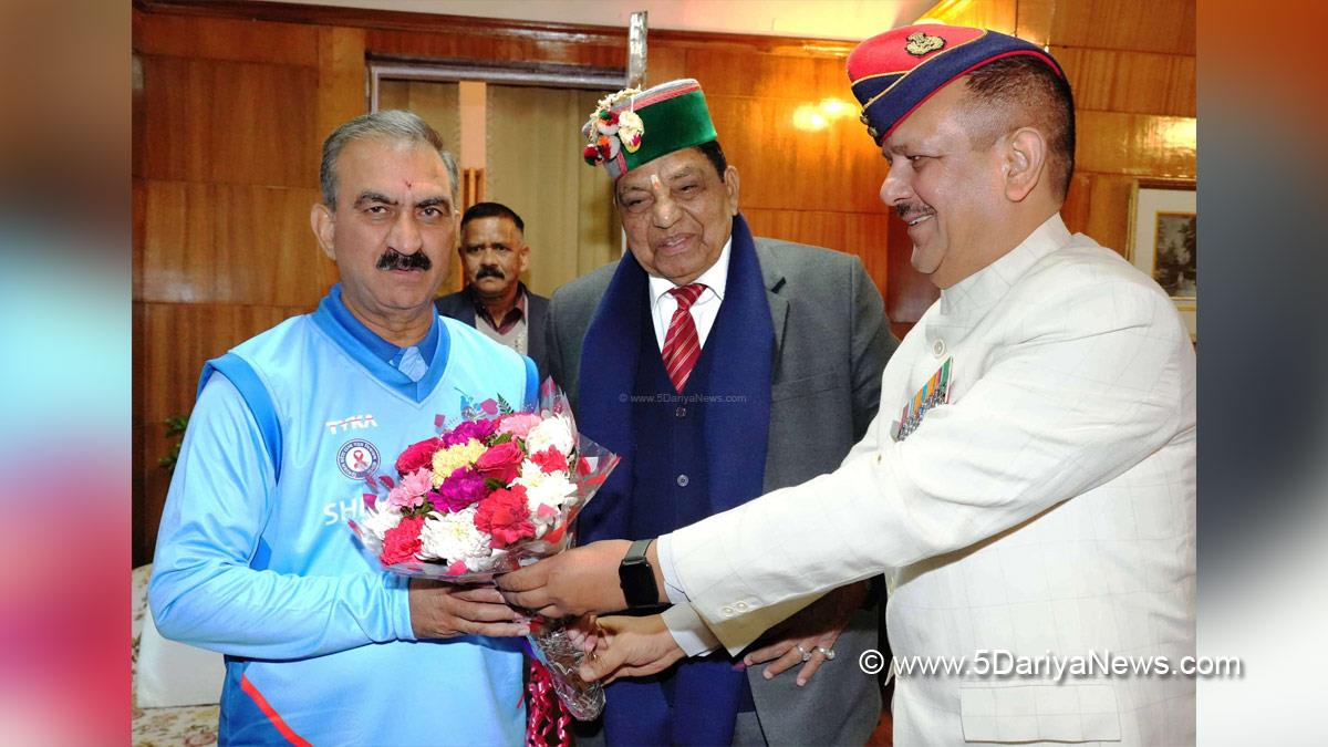  Sukhvinder Singh Sukhu, Himachal Pradesh, Himachal, Congress, Indian National Congress, Himachal Congress, Shimla, Chief Minister of Himachal Pradesh, Dr Dhani Ram Shandil,Armed Forces Flag Day