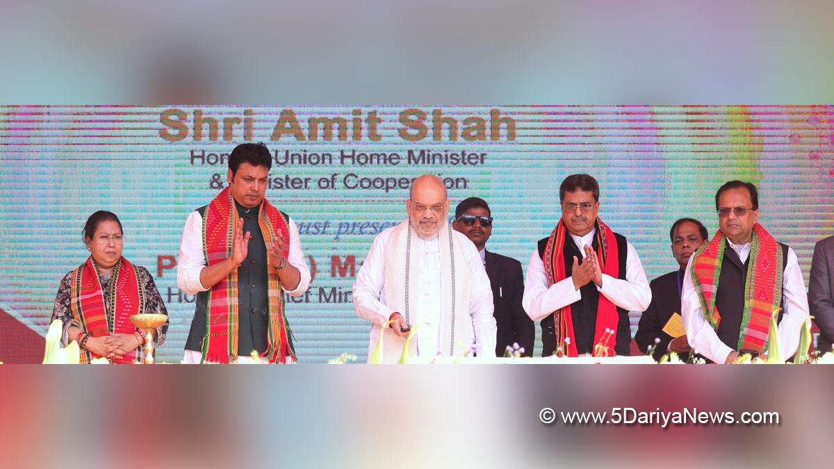 Amit Shah, Union Home Minister, BJP, Bharatiya Janata Party, Manik Saha, Dr. Manik Saha, Chief Minister of Tripura