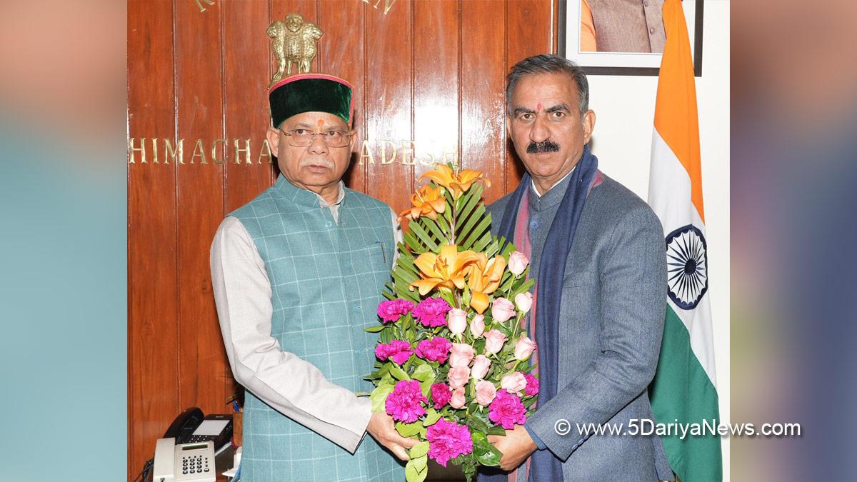 Sukhvinder Singh Sukhu, Himachal Pradesh, Himachal, Congress, Indian National Congress, Himachal Congress, Shimla, Chief Minister of Himachal Pradesh, Shiv Pratap Shukla, Governor