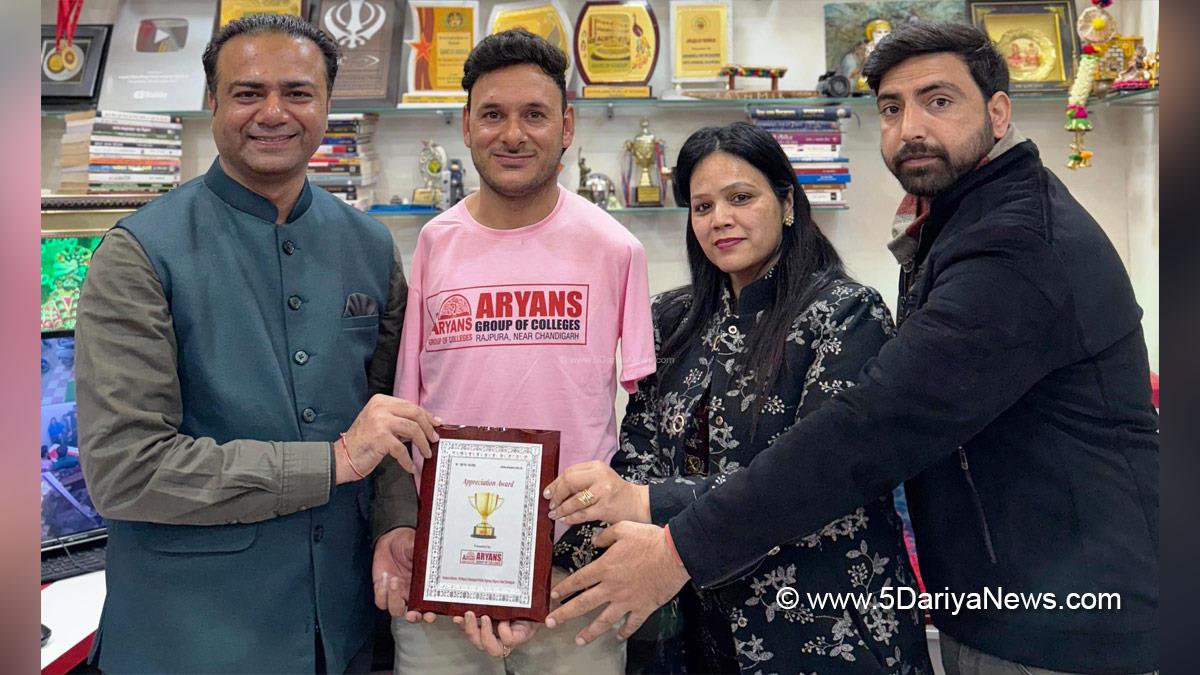 Aryans Group of Colleges , Aryan College, Rajpura, Aryans Group of Colleges Rajpura, Dr. Parveen Kataria, Dr. Anshu Kataria, Para Cricketer & Brand Ambassador, Amir Hussain Lone, Manzil Institute & Chaudhary Computers