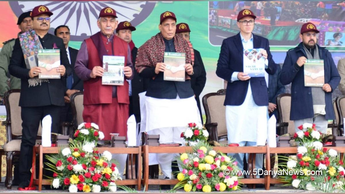 Manoj Sinha, Lieutenant Governor J&K, Raj Bhavan, Jammu, Srinagar, Kashmir, Jammu And Kashmir, Jammu & Kashmir, Omar Abdullah, Chief Minister of J&K, Jammu and Kashmir National Conference, National Conference, Akhnoor, Rajnath Singh, Union Defence Minister, Defence Minister of India, BJP, Bharatiya Janata Party, Javed Ahmed Rana, Javed Rana, Satish Sharma
