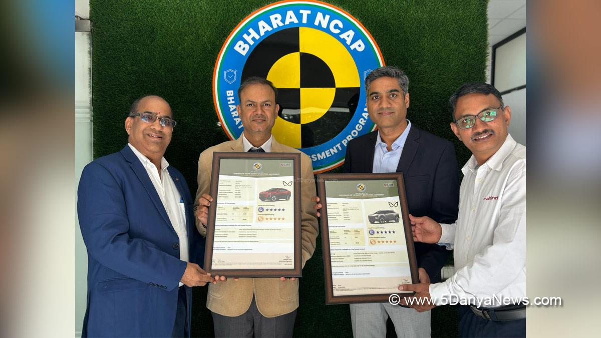 Mahindra, Bharat New Car Assessment Programme, Bharat NCAP, R Velusamy, Mahindra & Mahindra Ltd, Mahindra Electric Automobile  
