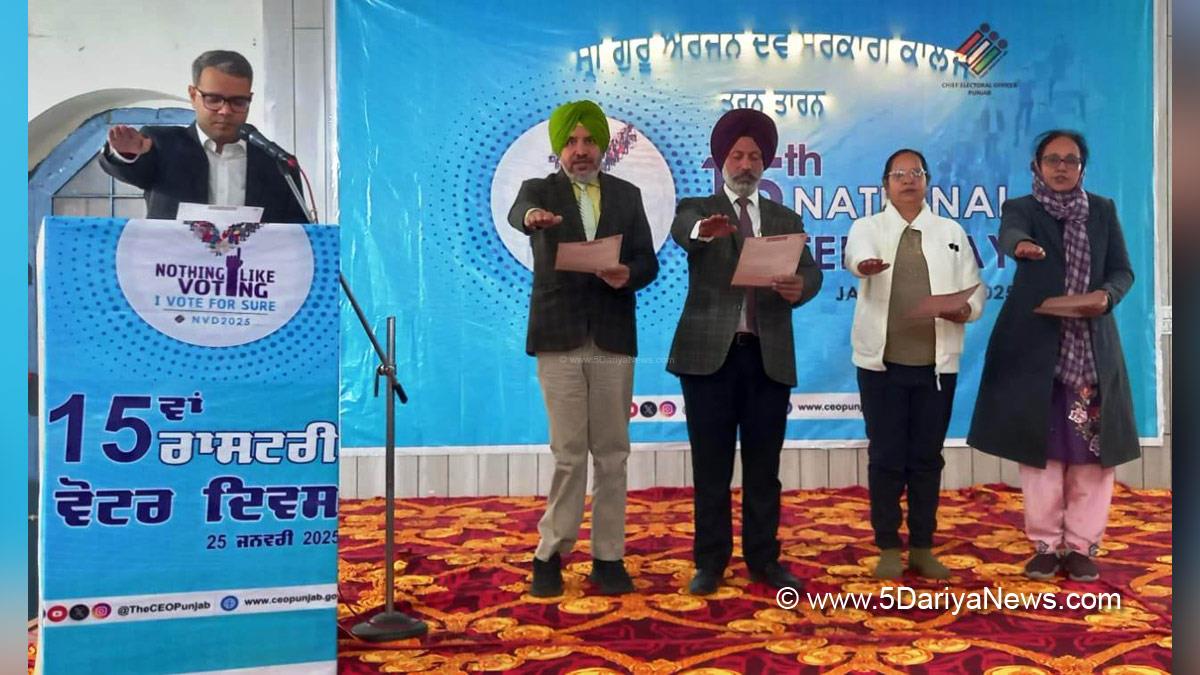 Rahul, DC Tarn Taran, Tarn Taran, Deputy Commissioner Tarn Taran , 15th National Voters Day