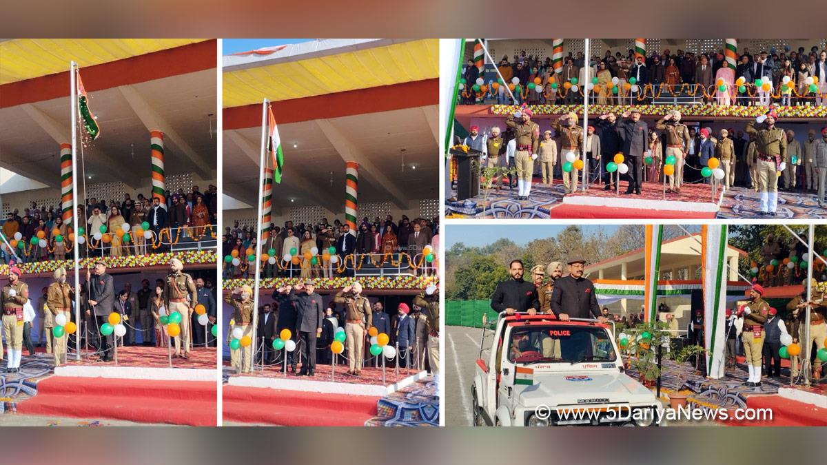 Mohinder Bhagat, AAP, Aam Aadmi Party, Aam Aadmi Party Punjab, AAP Punjab, Government of Punjab, Punjab Government, Rajesh Dhiman, DC SBS Nagar, Shaheed Bhagat Singh Nagar, Nawanshahr, S.B.S. Nagar, Deputy Commissioner S.B.S. Nagar, 76th Republic Day, Republic Day of India, Republic Day 2025, Republic Day Parade 2025, National flag