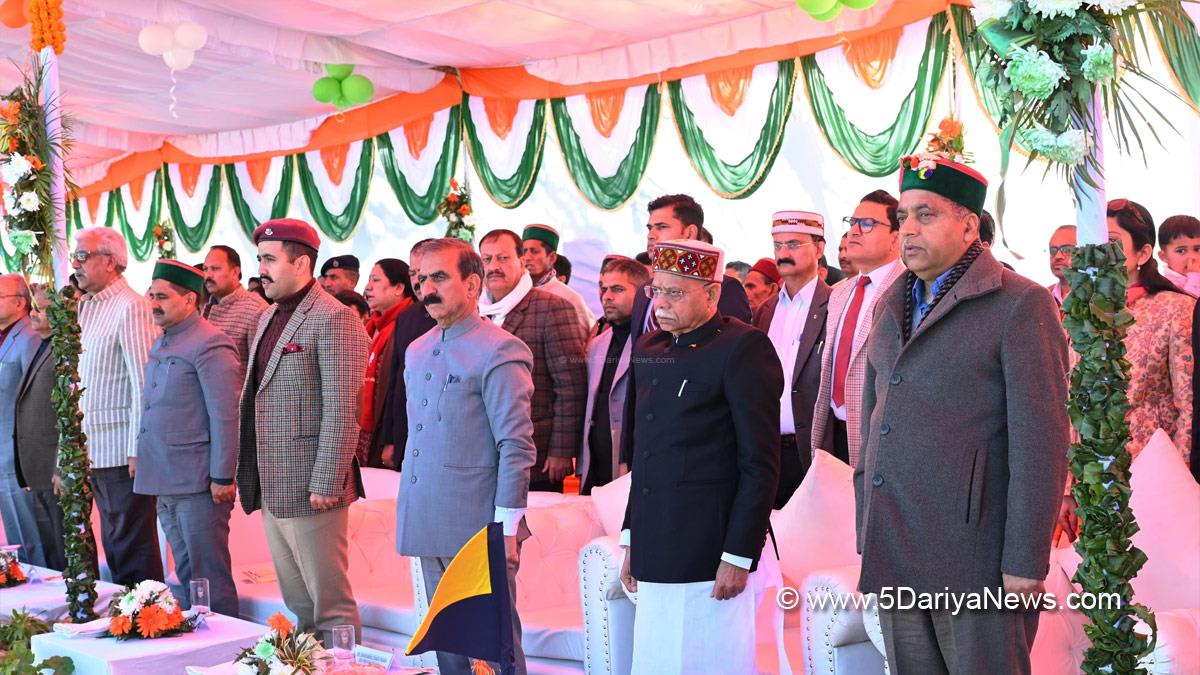 Jai Ram Thakur, Himachal Pradesh, Himachal, Bharatiya Janata Party, BJP, BJP Himachal, Shimla, BJP Himachal Pradesh, Shiv Pratap Shukla, Himachal Pradesh, Himachal, Raj Bhawan, Sukhvinder Singh Sukhu, Himachal Pradesh, Chief Minister of Himachal Pradesh, Kewal Singh Pathania,Vikramaditya Singh,76th Republic Day,Republic Day of India, Republic Day 2025, Republic Day Parade 2025, National flag 