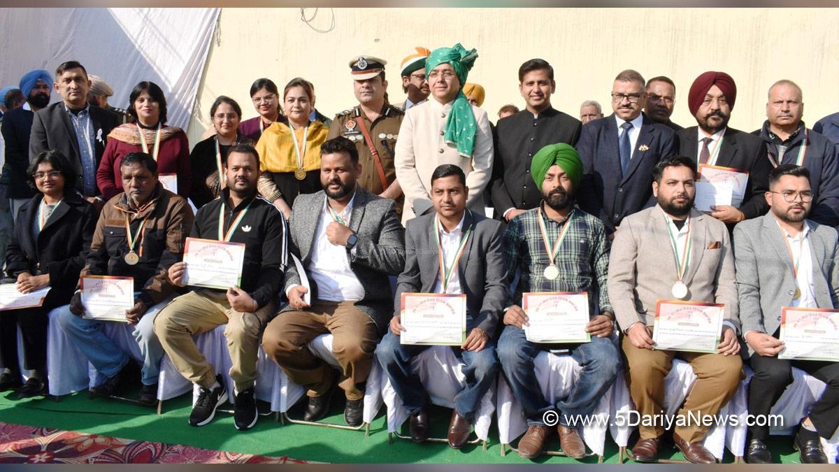 Aman Arora, AAP, Aam Aadmi Party, AAP Punjab, Aam Aadmi Party Punjab,Government of Punjab, Punjab Government, Himanshu Aggarwal, DC Jalandhar, Jalandhar, Deputy Commissioner Jalandhar, 76th Republic Day,Republic Day of India, Republic Day 2025, Republic Day Parade 2025, National flag