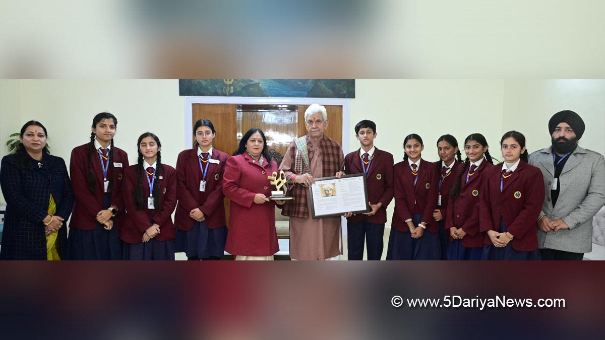 Manoj Sinha, Lieutenant Governor J&K, Raj Bhavan, Jammu, Srinagar, Kashmir, Jammu And Kashmir, Jammu & Kashmir, The Shri Ram Universal School, TSUS