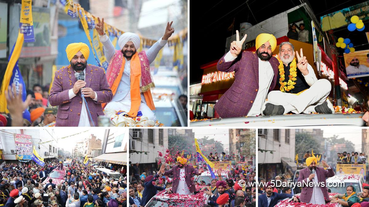 Bhagwant Mann, Bhagwant Singh Mann, AAP, Aam Aadmi Party, Aam Aadmi Party Punjab, AAP Punjab, Bhagwant Mann Roadshow, Punjab CM Bhagwant Mann, Aam Aadmi Party Campaign, Delhi Elections 2025, Arvind Kejriwal Good Governance, AAP Roadshow in Delhi, Dhanwati Chandela Rajouri Garden, Jarnail Singh Tilak Nagar, Mahinder Yadav Vikaspuri