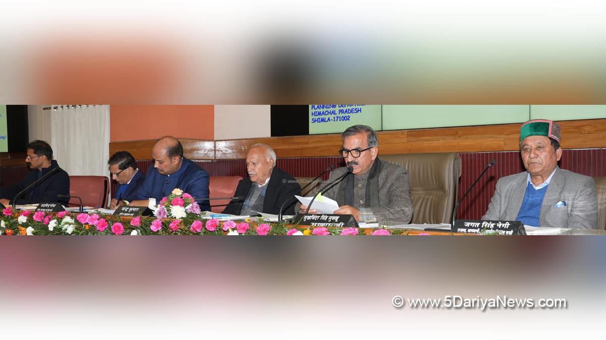 Sukhvinder Singh Sukhu, Himachal Pradesh, Himachal, Congress, Indian National Congress, Himachal Congress, Shimla, Chief Minister of Himachal Pradesh, Rural Infrastructure Development Fund, RIDF, Chander Kumar,  Jagat Singh Negi, Yadvinder Goma, Kewal Singh Pathania, Prabodh Saxena