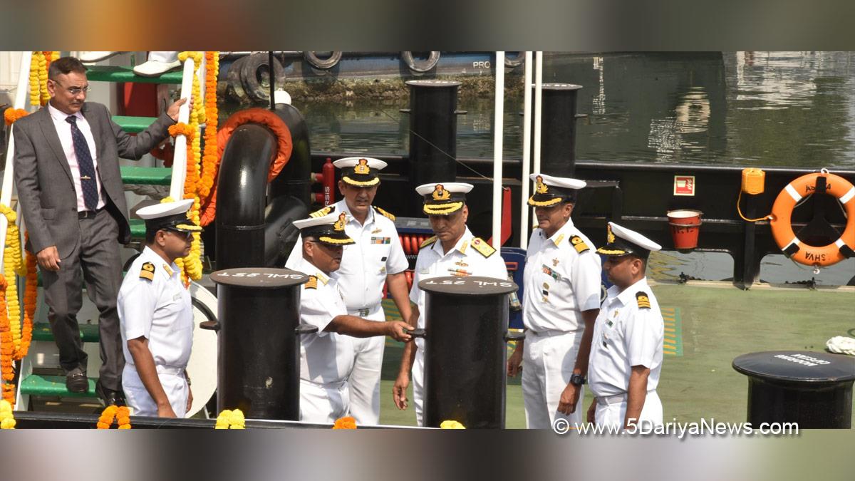 Military, Navy, Indian Navy, Bollard Pull, BP, 25T Bollard Pull, 25T BP, Naval Dockyard, Visakhapatnam, Admiral K Srinivas, Titagarh Rail Systems Limited, TRSL