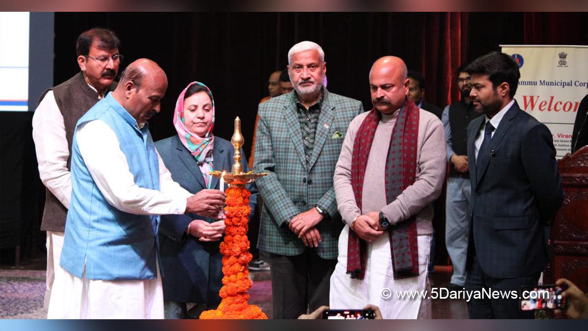 Dr. Virendra Kumar, Dr Virendra Kumar, Dr. Virendra Kumar Khatik, BJP, Bharatiya Janata Party, Personal Protective Equipment, PPE, National Action for Mechanized Sanitation Ecosystem, NAMASTE, Dr. Devansh Yadav, Jammu Municipal Corporation, Sakeena Masood, Sakeena Itoo, Jammu and Kashmir National Conference, National Conference, Kashmir, Jammu And Kashmir, Jammu & Kashmir
