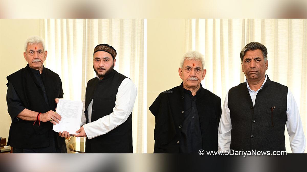 Manoj Sinha, Lieutenant Governor J&K, Raj Bhavan, Jammu, Srinagar, Kashmir, Jammu And Kashmir, Jammu & Kashmir, Murtaza Khan, Owais Bukhari