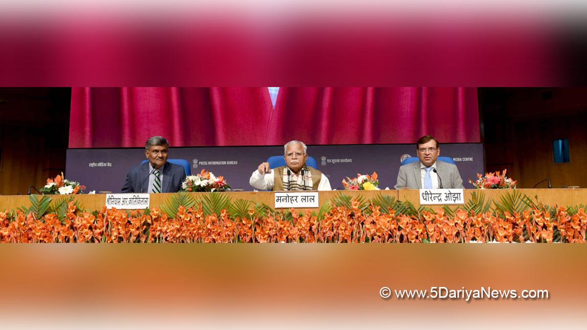 Manohar Lal Khattar, Union Minister of Power and Minister of Housing & Urban Affairs, Ministry of Power and Minister of Housing & Urban Affairs, BJP, Bharatiya Janata Party, National Media Centre, New Delhi