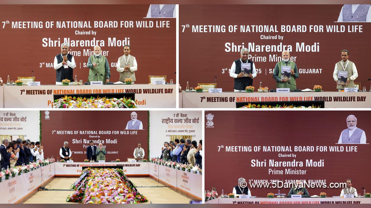 Narendra Modi, Modi, BJP, Bharatiya Janata Party, Prime Minister of India, Prime Minister, Narendra Damodardas Modi, Safari, Gir Safari, World Wildlife Day, Gir National Park, Bhupender Yadav