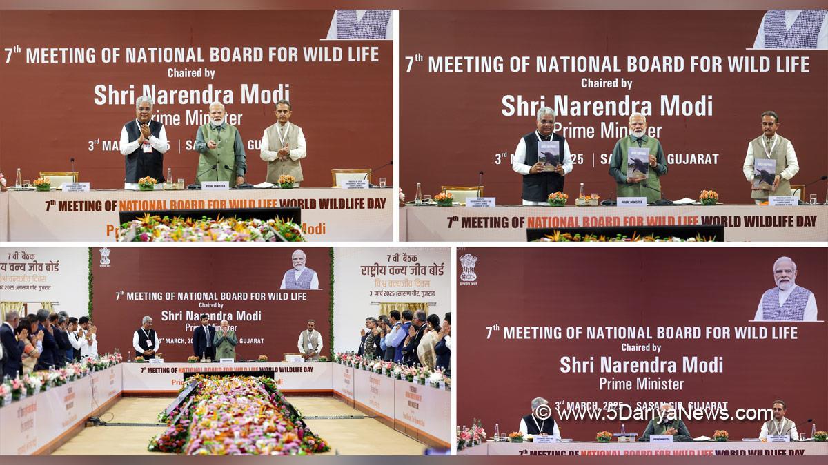 Narendra Modi, Modi, BJP, Bharatiya Janata Party, Prime Minister of India, Prime Minister, Narendra Damodardas Modi, Safari, Gir Safari, World Wildlife Day, Gir National Park, Bhupender Yadav