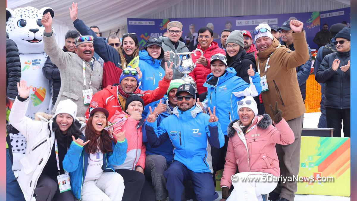 Omar Abdullah, Chief Minister of JK, Jammu and Kashmir National Conference, National Conference, Srinagar, Kashmir, Jammu And Kashmir, Jammu, Kashmir, Satish Sharma, Mansukh Mandaviya, Dr Mansukh Mandaviya, BJP, Bharatiya Janata Party, Khelo India Winter Games, KIWG, Gulmarg