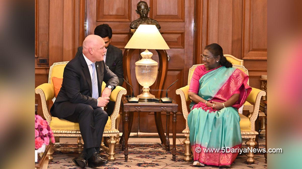 Droupadi Murmu, President of India, President, Indian President, Rashtrapati, Prime Minister of New Zealand, New Zealand Prime Minister, Christopher Luxon